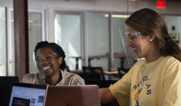 Entrepreneur Saida Florexil (left) launched Imanyco during the global pandemic in 2020.